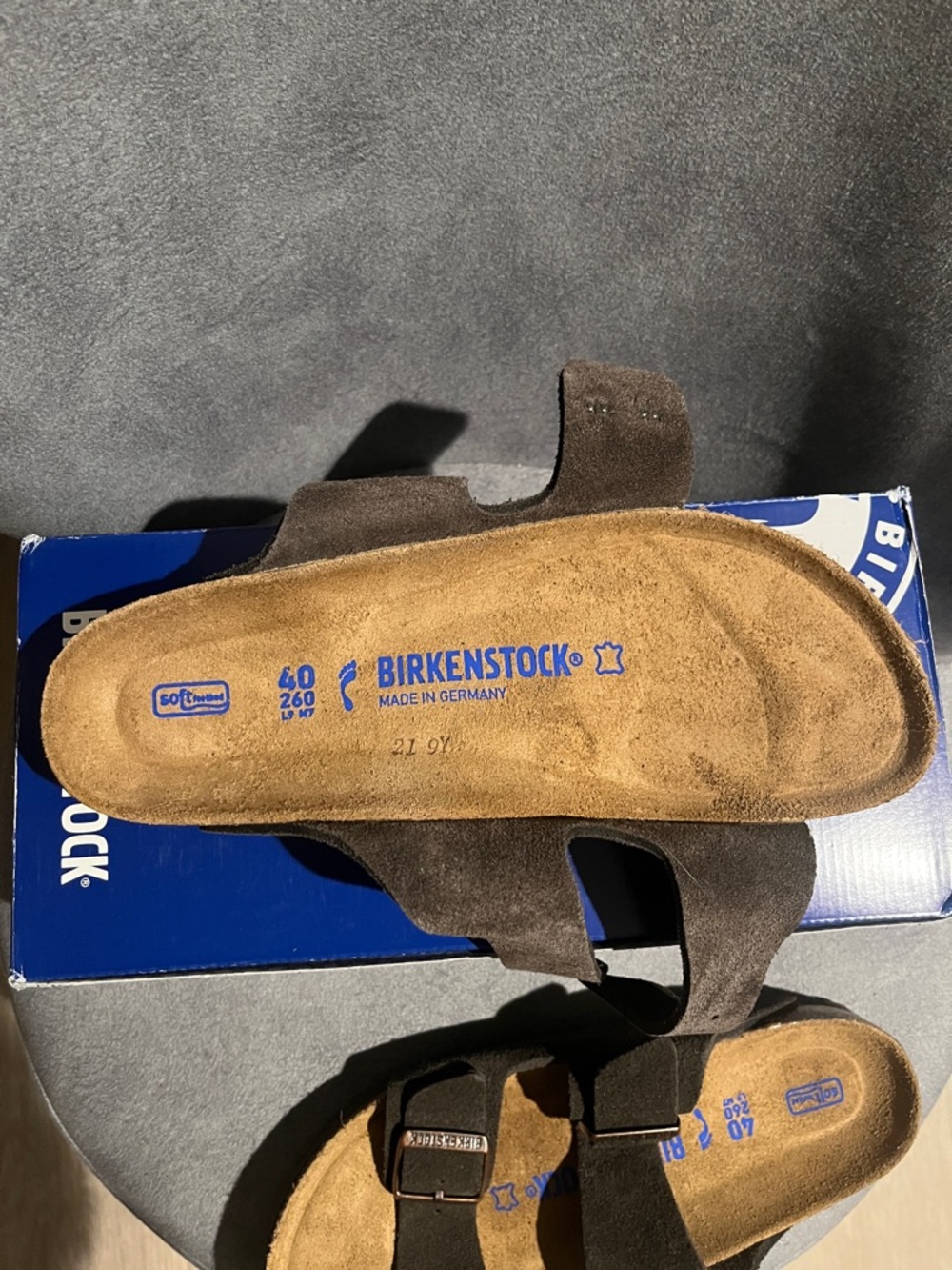 Birkenstock Women’s Arizona Sandals Soft Footbed Mocha Size 9 US - Picture 10 of 14
